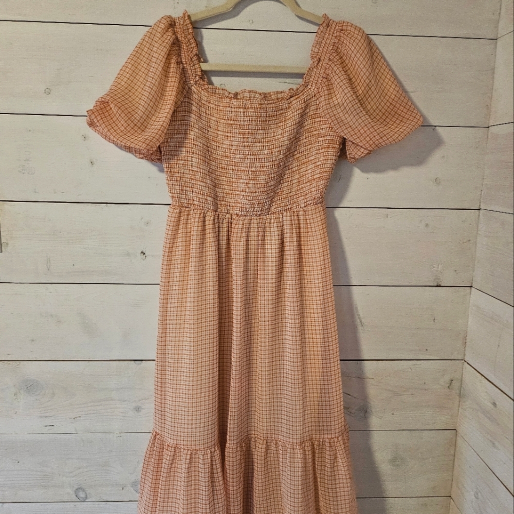 Smocked Midi Dress